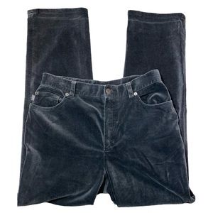 Lauren Ralph Lauren Black Velvet Straight Leg Jeans Women's Size 10